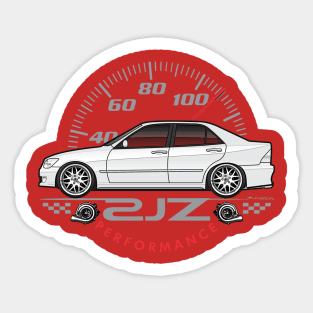 White 2JZee IS300 Sticker